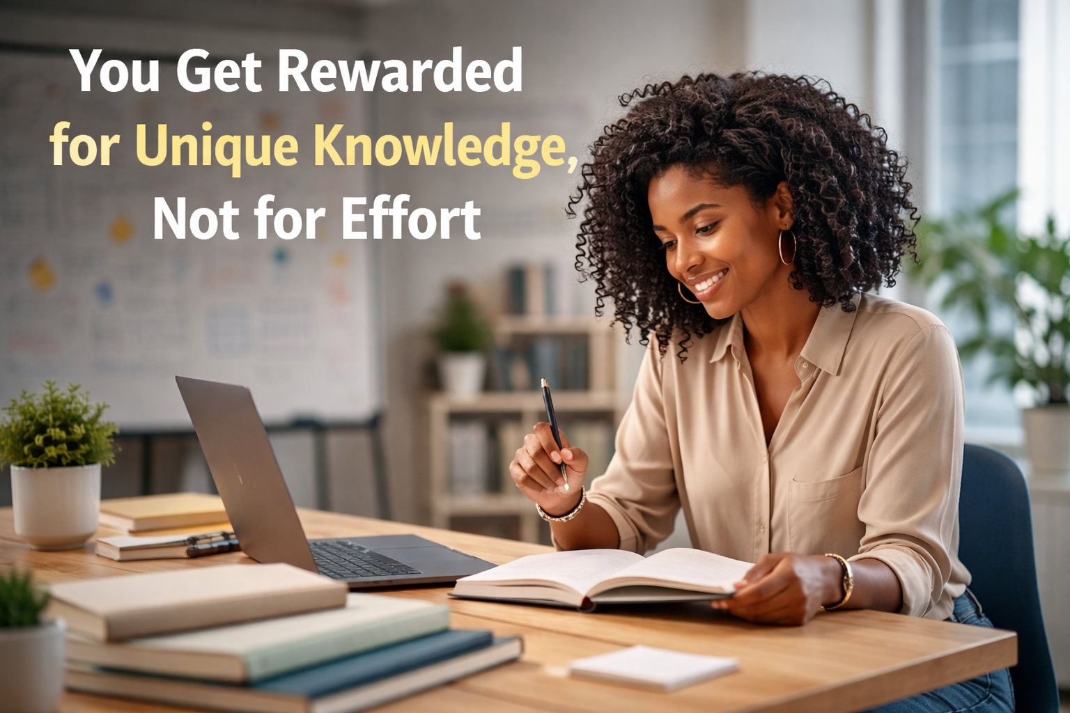 You Get Rewarded for Unique Knowledge, Not for Effort
